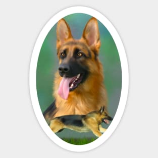 German Shepherd Breed Art Sticker